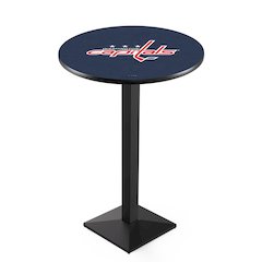 L217 Washington Capitals 36" Tall - 36" Top Pub Table with Black Wrinkle Finish (7329)