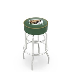 30" L7C1 - 4" Bemidji State Cushion Seat with Double-Ring Chrome Base Swivel Bar Stool by Holland Bar Stool Company