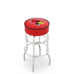 30" L7C1 - 4" Illinois State Cushion Seat with Double-Ring Chrome Base Swivel Bar Stool by Holland Bar Stool Company