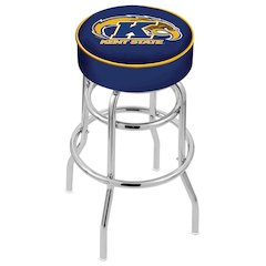 30" L7C1 - 4" Kent State Cushion Seat with Double-Ring Chrome Base Swivel Bar Stool by Holland Bar Stool Company