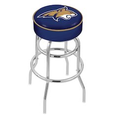 30" L7C1 - 4" Montana State Cushion Seat with Double-Ring Chrome Base Swivel Bar Stool by Holland Bar Stool Company