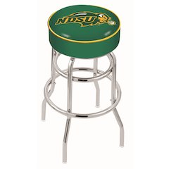 30" L7C1 - 4" North Dakota State Cushion Seat with Double-Ring Chrome Base Swivel Bar Stool by Holland Bar Stool Company