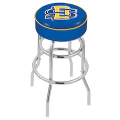30" L7C1 - 4" South Dakota State Cushion Seat with Double-Ring Chrome Base Swivel Bar Stool by Holland Bar Stool Company