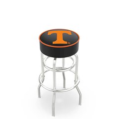 30" L7C1 - 4" Tennessee Cushion Seat with Double-Ring Chrome Base Swivel Bar Stool by Holland Bar Stool Company