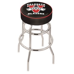 30" L7C1 - 4" Valdosta State Cushion Seat with Double-Ring Chrome Base Swivel Bar Stool by Holland Bar Stool Company