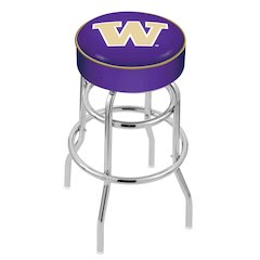 30" L7C1 - 4" Washington Cushion Seat with Double-Ring Chrome Base Swivel Bar Stool by Holland Bar Stool Company