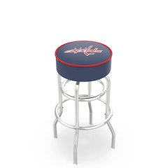 30" L7C1 - 4" Washington Capitals Cushion Seat with Double-Ring Chrome Base Swivel Bar Stool by Holland Bar Stool Company