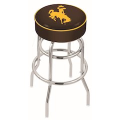 30" L7C1 - 4" Wyoming Cushion Seat with Double-Ring Chrome Base Swivel Bar Stool by Holland Bar Stool Company