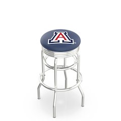 30" L7C3C - Chrome Double Ring Arizona Swivel Bar Stool with 2.5" Ribbed Accent Ring by Holland Bar Stool Company