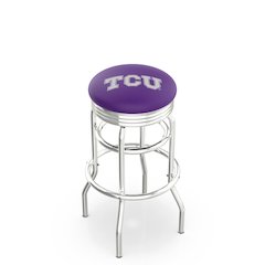 30" L7C3C - Chrome Double Ring TCU Swivel Bar Stool with 2.5" Ribbed Accent Ring by Holland Bar Stool Company