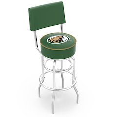 30" L7C4 - Chrome Double Ring Bemidji State Swivel Bar Stool with a Back by Holland Bar Stool Company