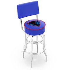 30" L7C4 - Chrome Double Ring DePaul Swivel Bar Stool with a Back by Holland Bar Stool Company