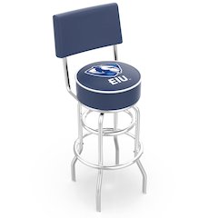 30" L7C4 - Chrome Double Ring Eastern Illinois Swivel Bar Stool with a Back by Holland Bar Stool Company