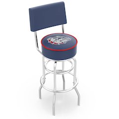 30" L7C4 - Chrome Double Ring Gonzaga Swivel Bar Stool with a Back by Holland Bar Stool Company