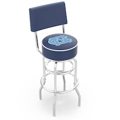 30" L7C4 - Chrome Double Ring North Carolina Swivel Bar Stool with a Back by Holland Bar Stool Company