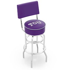 30" L7C4 - Chrome Double Ring TCU Swivel Bar Stool with a Back by Holland Bar Stool Company