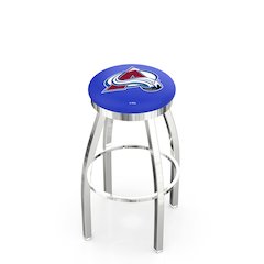 30" L8C2C - Chrome Colorado Avalanche Swivel Bar Stool with Accent Ring by Holland Bar Stool Company