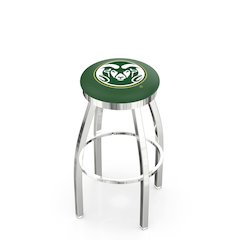 30" L8C2C - Chrome Colorado State Swivel Bar Stool with Accent Ring by Holland Bar Stool Company