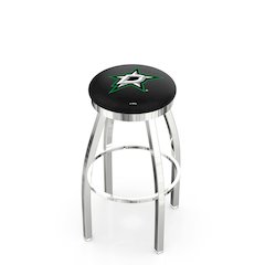 36" L8C2C - Chrome Dallas Stars Swivel Bar Stool with Accent Ring by Holland Bar Stool Company