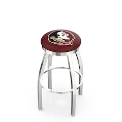 36" L8C2C - Chrome Florida State (Head) Swivel Bar Stool with Accent Ring by Holland Bar Stool Company