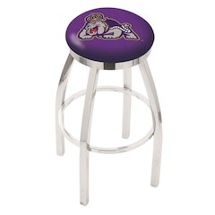 36" L8C2C - Chrome James Madison Swivel Bar Stool with Accent Ring by Holland Bar Stool Company