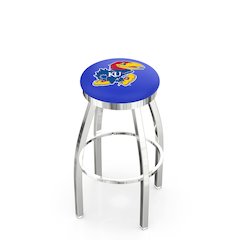 36" L8C2C - Chrome Kansas Swivel Bar Stool with Accent Ring by Holland Bar Stool Company