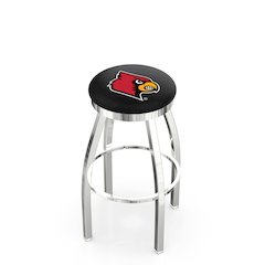 36" L8C2C - Chrome Louisville Swivel Bar Stool with Accent Ring by Holland Bar Stool Company