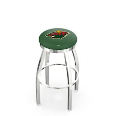 36" L8C2C - Chrome Minnesota Wild Swivel Bar Stool with Accent Ring by Holland Bar Stool Company