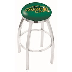 36" L8C2C - Chrome North Dakota State Swivel Bar Stool with Accent Ring by Holland Bar Stool Company