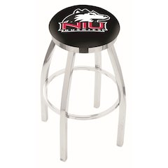 36" L8C2C - Chrome Northern Illinois Swivel Bar Stool with Accent Ring by Holland Bar Stool Company