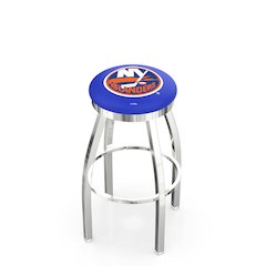 36" L8C2C - Chrome New York Islanders Swivel Bar Stool with Accent Ring by Holland Bar Stool Company