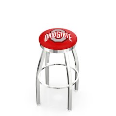 36" L8C2C - Chrome Ohio State Swivel Bar Stool with Accent Ring by Holland Bar Stool Company