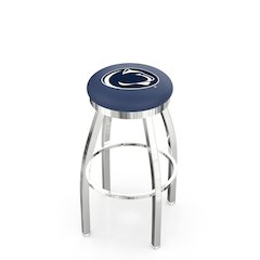 36" L8C2C - Chrome Penn State Swivel Bar Stool with Accent Ring by Holland Bar Stool Company