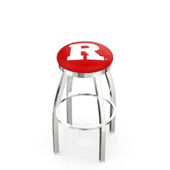 36" L8C2C - Chrome Rutgers Swivel Bar Stool with Accent Ring by Holland Bar Stool Company
