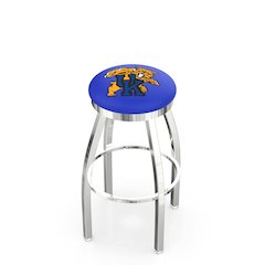 36" L8C2C - Chrome Kentucky "Wildcat" Swivel Bar Stool with Accent Ring by Holland Bar Stool Company