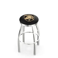 36" L8C2C - Chrome US Military Academy (ARMY) Swivel Bar Stool with Accent Ring by Holland Bar Stool Company