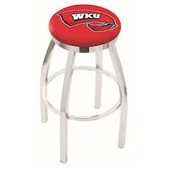 36" L8C2C - Chrome Western Kentucky Swivel Bar Stool with Accent Ring by Holland Bar Stool Company