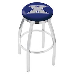 36" L8C2C - Chrome Xavier Swivel Bar Stool with Accent Ring by Holland Bar Stool Company