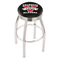 30" L8C3C - Chrome Valdosta State Swivel Bar Stool with 2.5" Ribbed Accent Ring by Holland Bar Stool Company