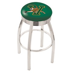 30" L8C3C - Chrome Vermont Swivel Bar Stool with 2.5" Ribbed Accent Ring by Holland Bar Stool Company
