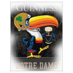 Notre Dame - Guinness (Toucan-1) 24"x32" Canvas Wall Art