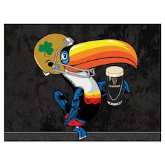Notre Dame - Guinness (Toucan-2) 24"x32" Canvas Wall Art