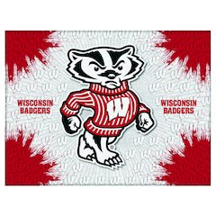 Wisconsin "Badger" 24" x 32" Officially Licensed Logo Canvas