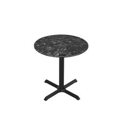 30" Tall OD211 Indoor/Outdoor All-Season Table with 36" Diameter Black Marble Top