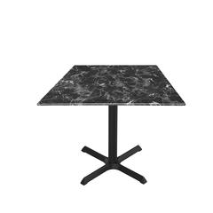 30" Tall OD211 Indoor/Outdoor All-Season Table with 36" x 36" Square Black Marble Top