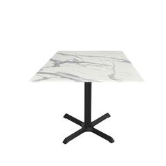 30" Tall OD211 Indoor/Outdoor All-Season Table with 36" x 36" Square White Marble Top