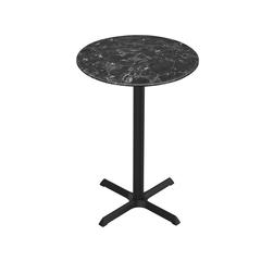 36" Tall OD211 Indoor/Outdoor All-Season Table with 36" Diameter Black Marble Top