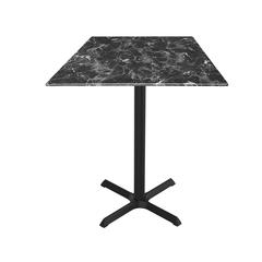 36" Tall OD211 Indoor/Outdoor All-Season Table with 36" x 36" Square Black Marble Top
