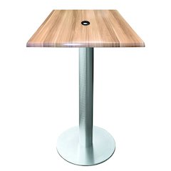 All-Season Table with 36" x 36" Square Natural Top with Umbrella Hole