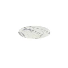 36" Diameter White Marble, Indoor/Outdoor All-Season EuroSlim Table Top